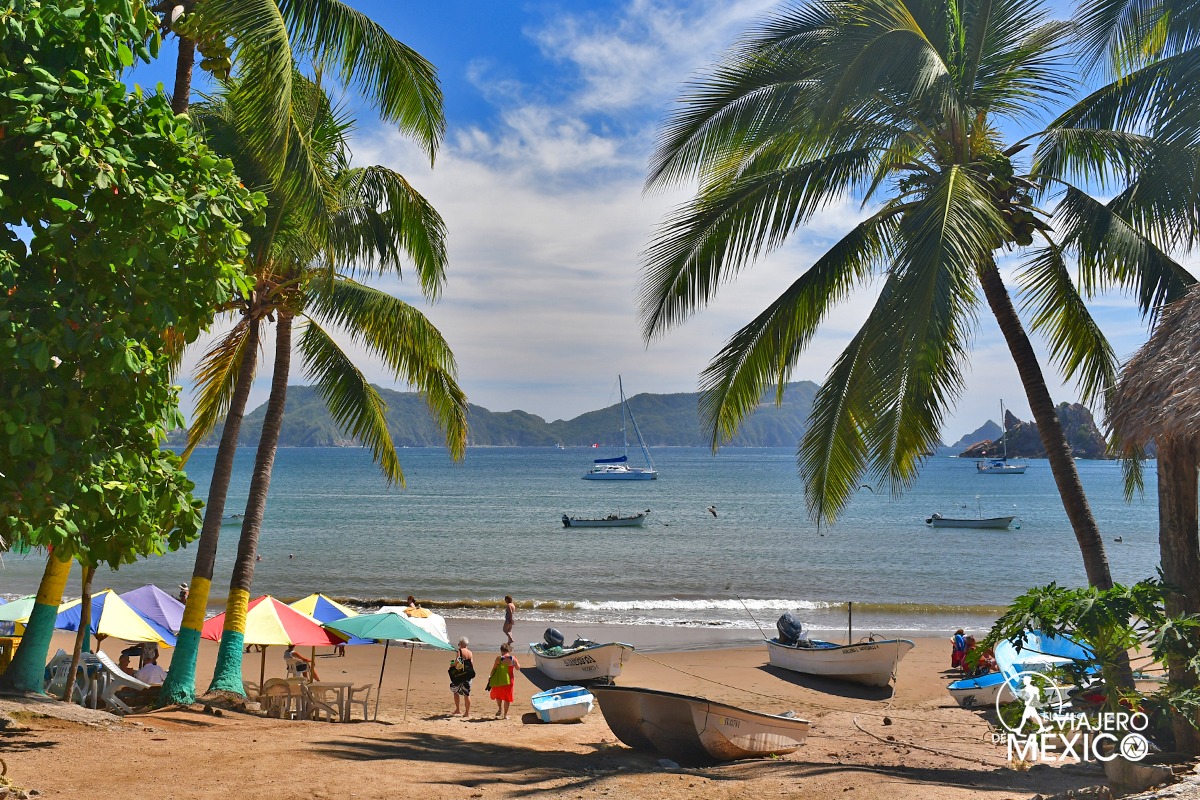 Vista de la playa en Hotel & bungalows bugambilias en San Patricio Melaque